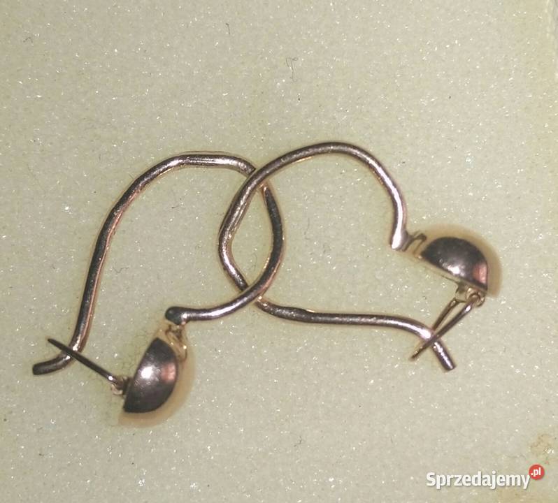 Złote kolczyki kulki p583 Blachownia