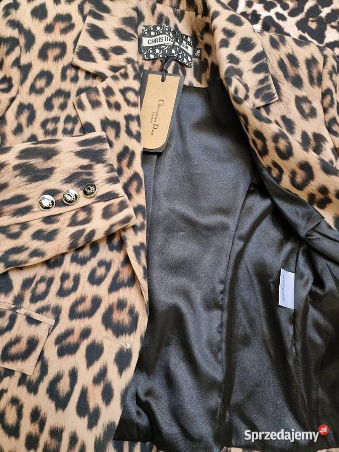 Marynarka Żakiet Christian dior 36 Panterka Inny materiał Marynarki i żakiety śląskie Żywiec