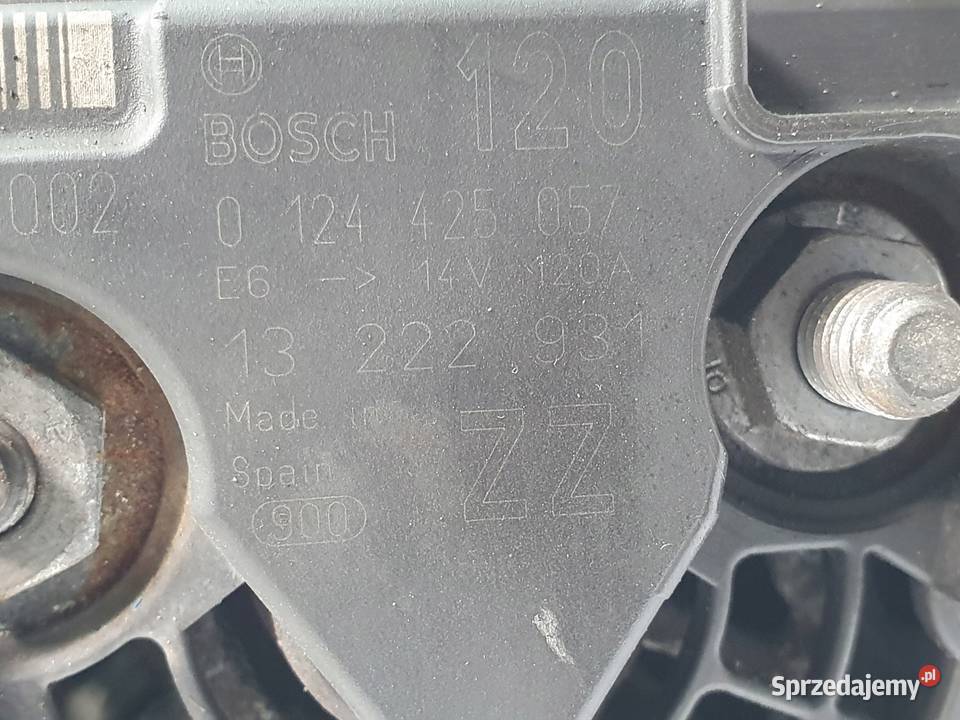 ALTERNATOR Opel Corsa D 12 16V Bosch 0124425057