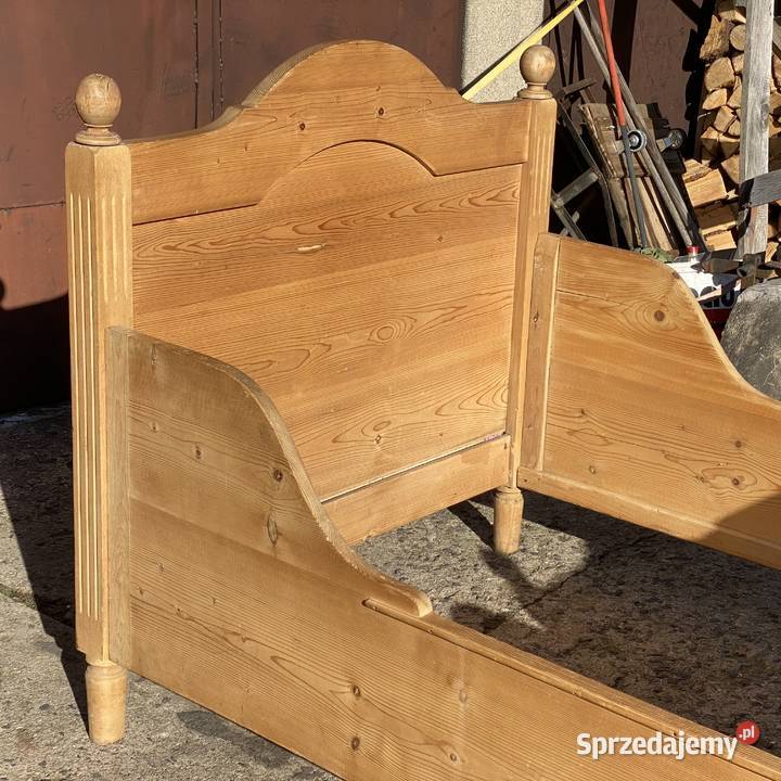 Stare łóżko sosnowe stylowe Gryfice