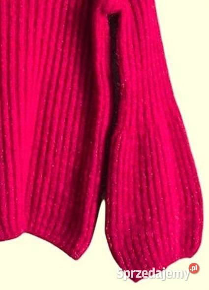 Wiralowy sweter w kolorze fuksji rękaw dzwonek Wejherowo