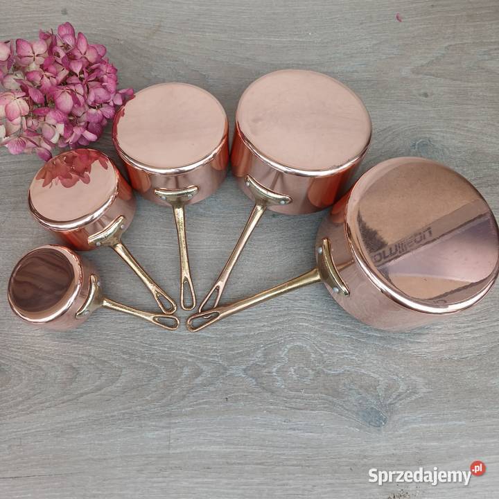 Miedziane rondle miedziany garnek rondel komplet Warszawa
