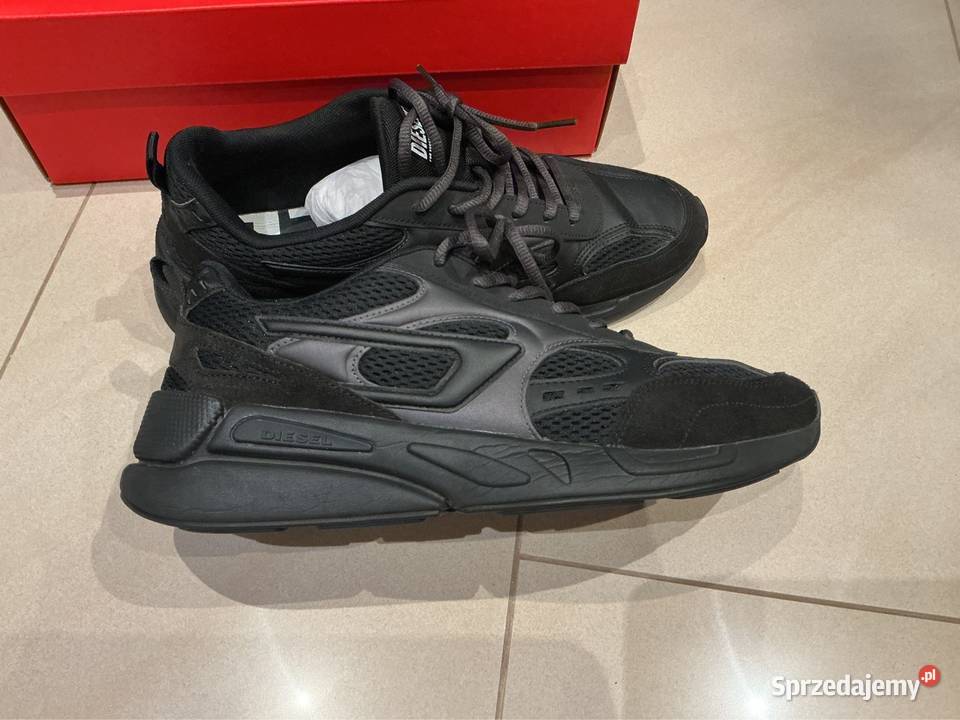 Sneakersy Czarne Męskie DIESEL 45 Nowe Nowa Sól