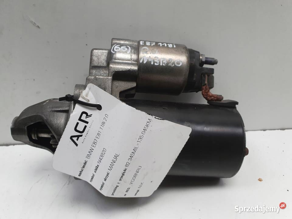 ROZRUSZNIK BMW E87 E90 20 i ROZRUSZNIK bosch Układ elektryczny silnika Chełm