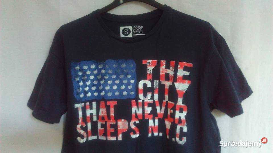 Tshirt męski granatowy r S cieplejszy NOWY Białystok