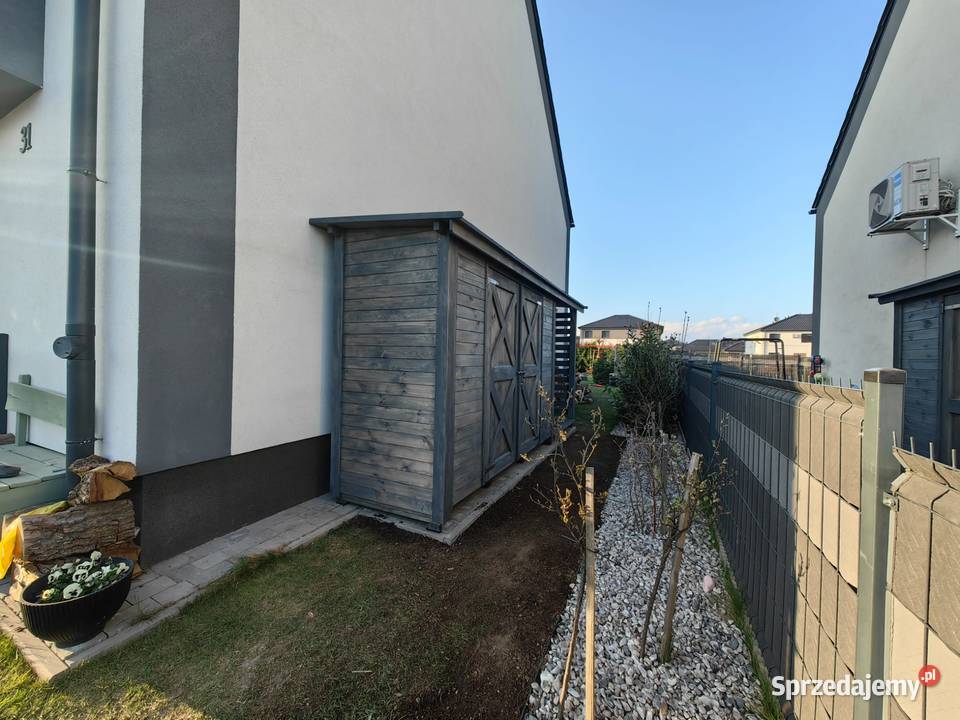 Domek narzędziowy drewniany 3 x 11m z drewutnią