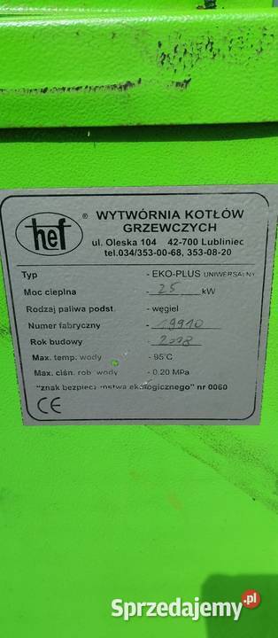 Piec ekogroszek drewno wegiel Kotły i Piece CO Pawłów sprzedam