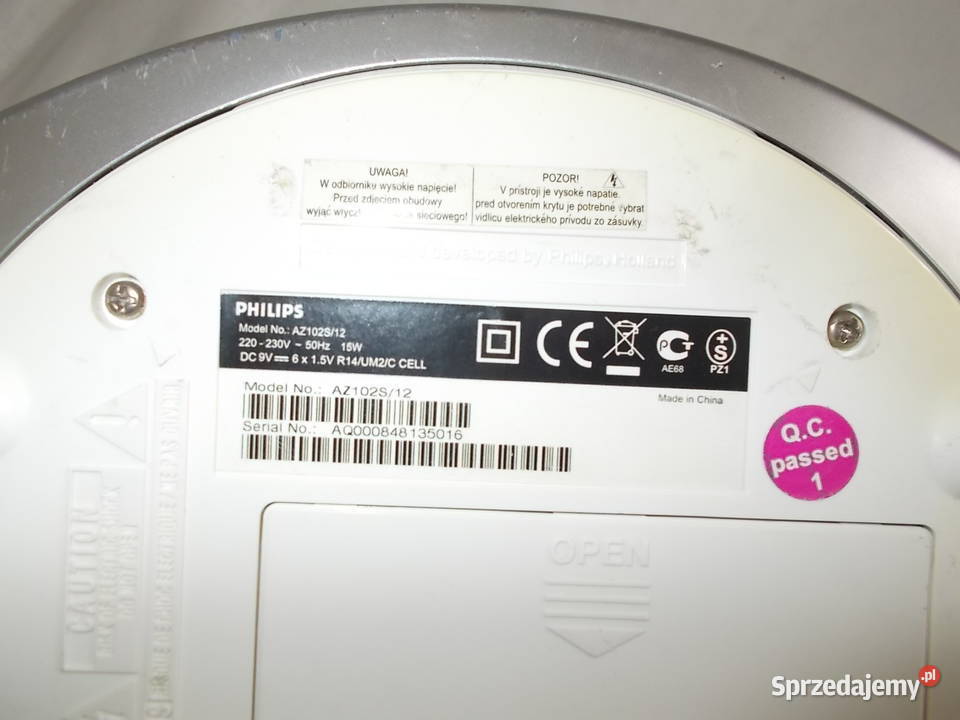 Radioodtwarzacz Philips AZ102Sniesprawny CD Poznań