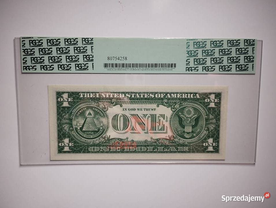 Banknot USA 1 1957 A PCGS 58 STAR Silver Rzeszów sprzedam