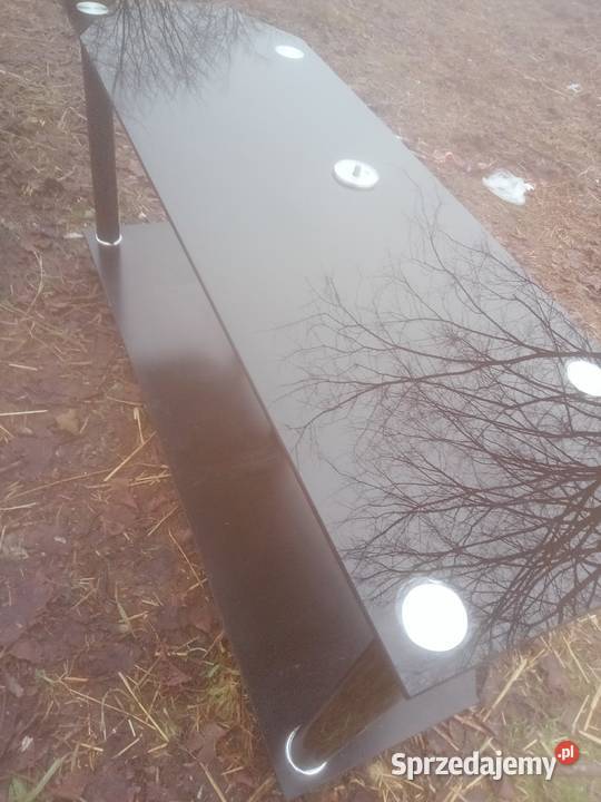 Stolik szklany czarny RTV pod telewizor Czernikowo sprzedam