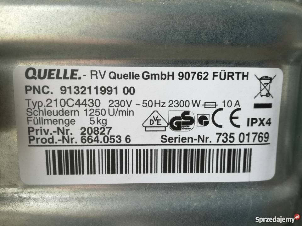 Pralka Privileg Stargard sprzedam