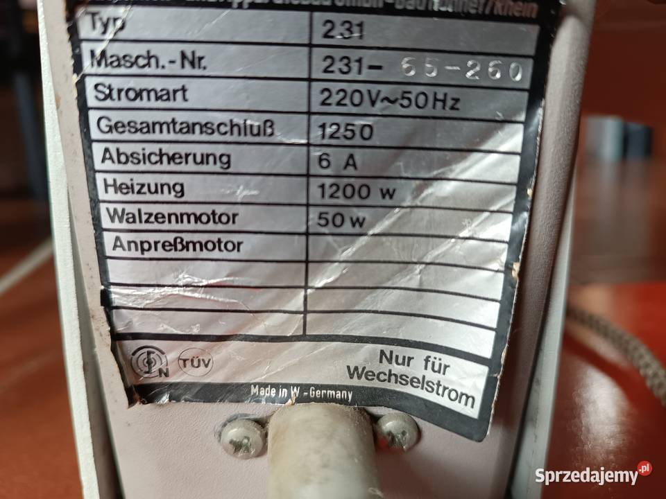 Magiel elektryczny na stół firma MATURA model Szczyrk