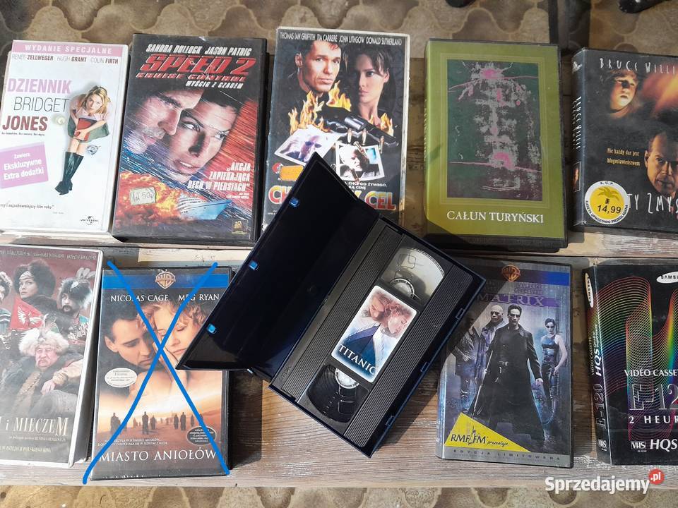 Kasety VHS film kaseta zestaw 9 sztuk Titanic