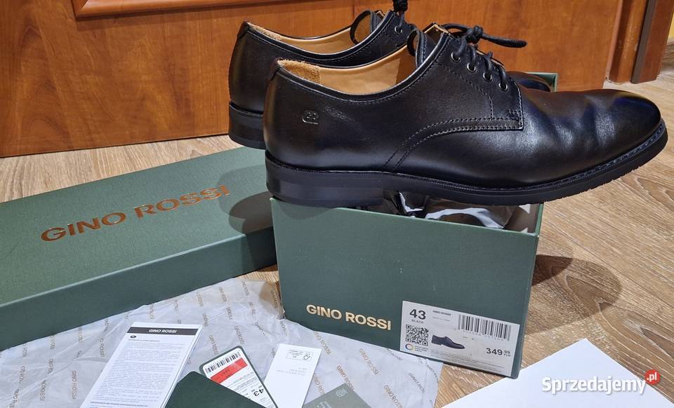 Gino Rossi męskie półbuty wizytowe 43 czarne Legionowo