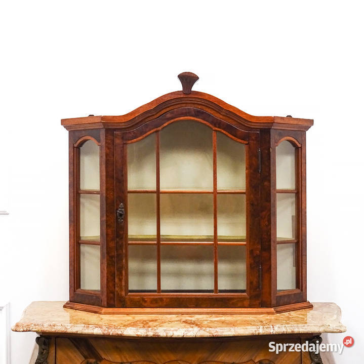 Stylowa drewniana SZAFKA wisząca przeszklona Kalisz