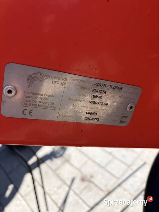 Przetrząsarka karuzelowa Kubota TE 8590 Myszyniec