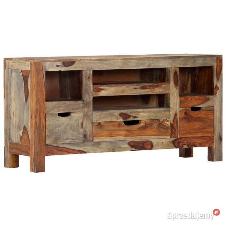 Szafka szara 100x30x50 z litego drewna sheesham Warszawa