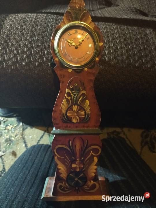 Stary zegar stojący zdobiony ręcznie warmińsko-mazurskie Olsztyn