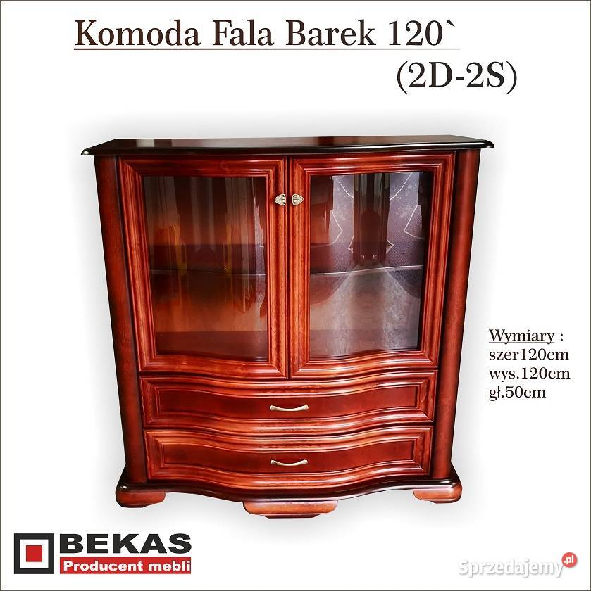Śliczny Barek 120 Komoda Gięte Fronty Stylowa 50cm