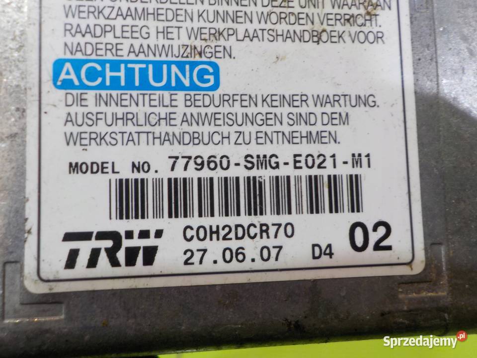 HONDA CIVIC VIII UFO 07r modul sensor AIRBAG Suków