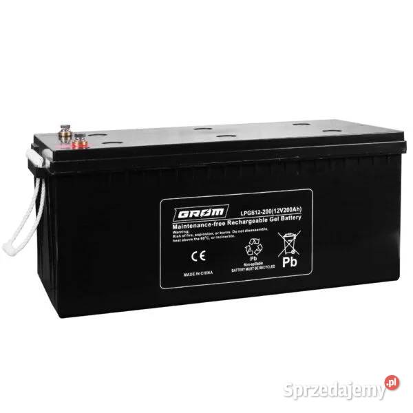 Akumulator żelowy GROM 12V 200Ah LPGS12200 Łódź