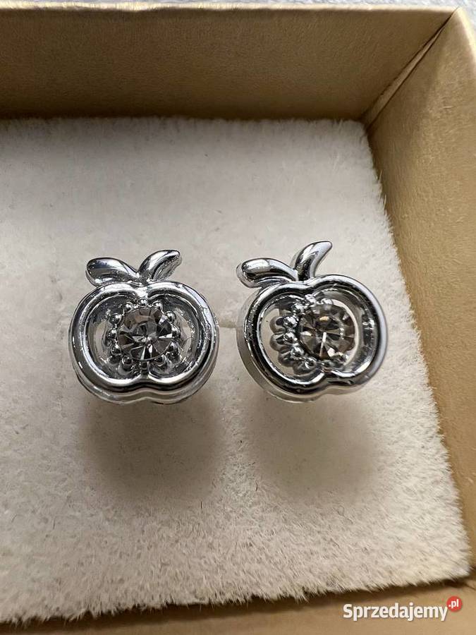 Kolczyki srebrne jabłka jabłko Jasło sprzedam