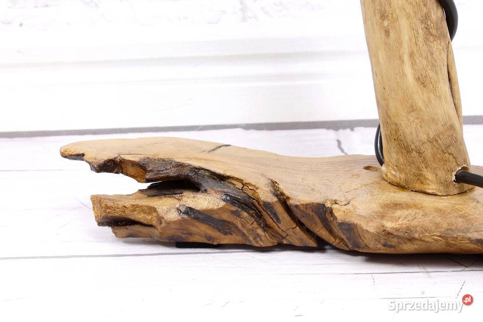Lampa z drewna rękodzieło edison industrial loft lubuskie Zielona Góra
