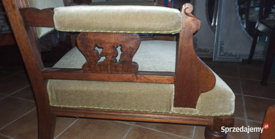 Fotel Eklektyk z podłokietnikami Welur pasy i pomorskie Gdańsk