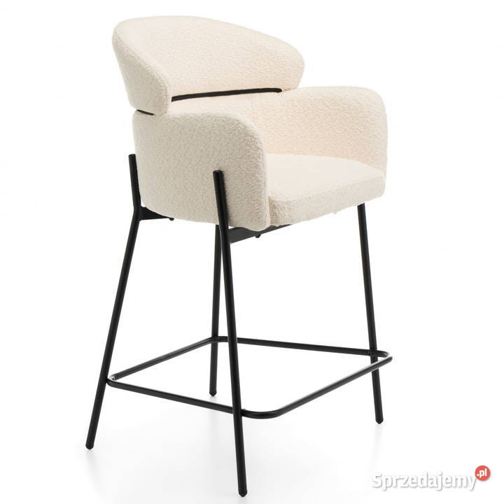 Hoker Tapicerowany Bolzano Boucle Jasnobeżowe Tarchały Małe