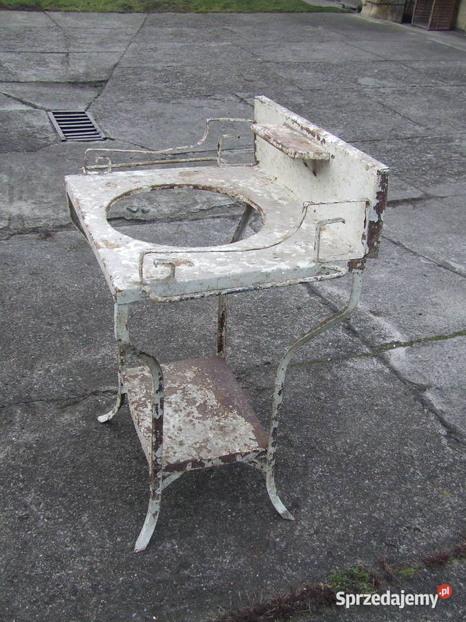 STARA MIĘDZYWOJENNA TOALETKA UMYWALKA METALOWA 4 Nowy Sącz