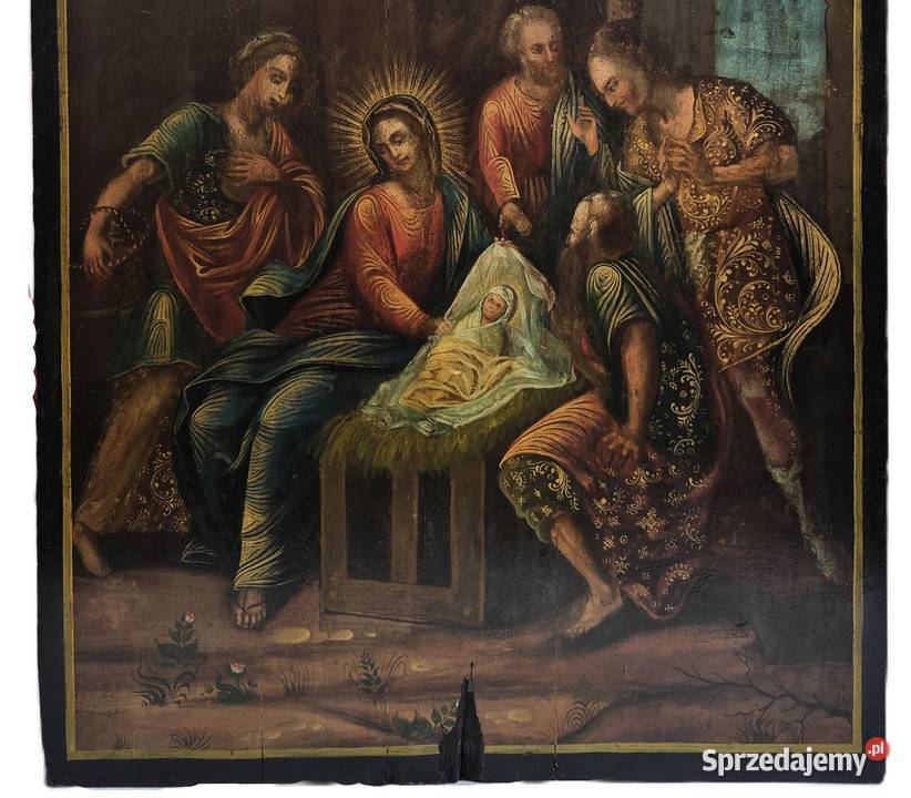 Ikona Narodzenie Jezusa Chrystusa 0468 Malarstwo Warszawa sprzedam