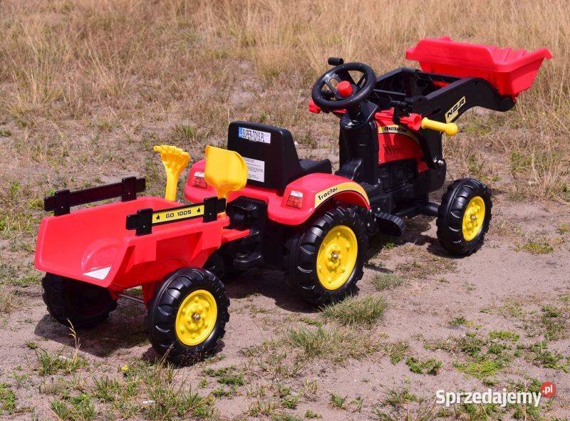TRAKTOR NA PEDAŁY Z PRZYCZEPĄ I ŁYŻKĄ TR3005 Toruń