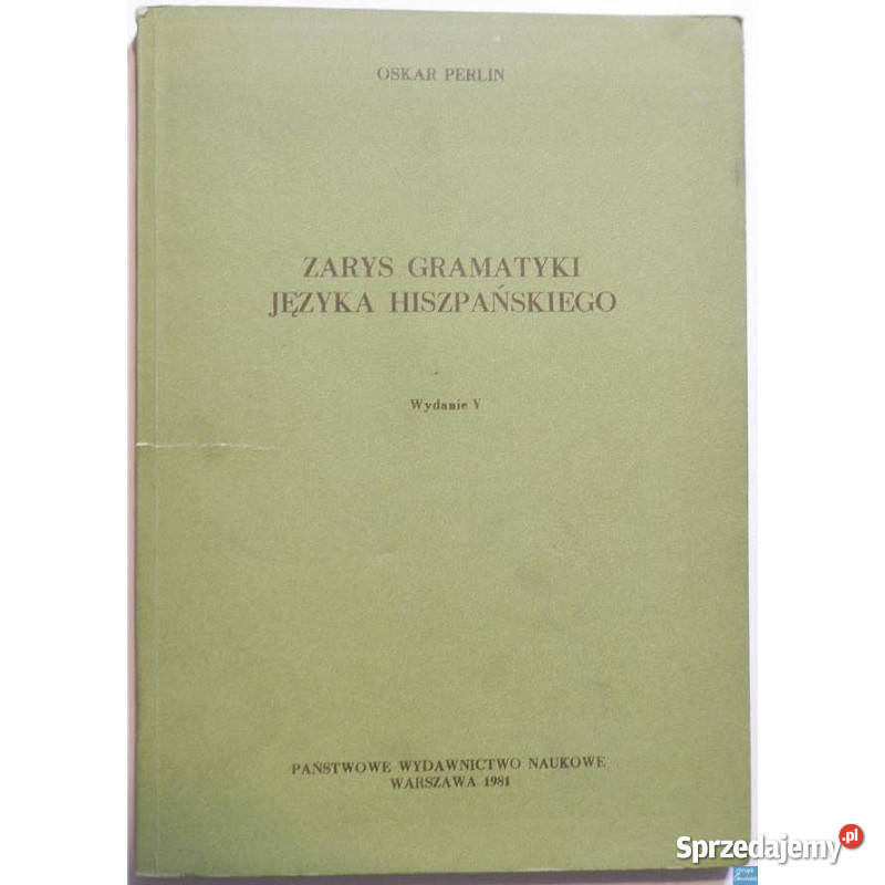 Zarys gramatyki języka hiszpańskiego Perlin Świdnica sprzedam