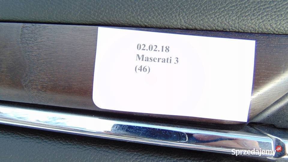 BOCZEK TAPICERKA DRZWI LEWA TYŁ MASERATI GHIBLI Nowy Tomyśl sprzedam