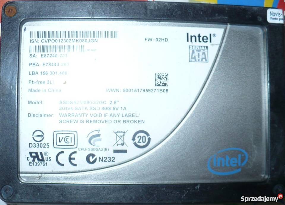 Dysk SSD 120 100 80 60 adata intel micron Złotów