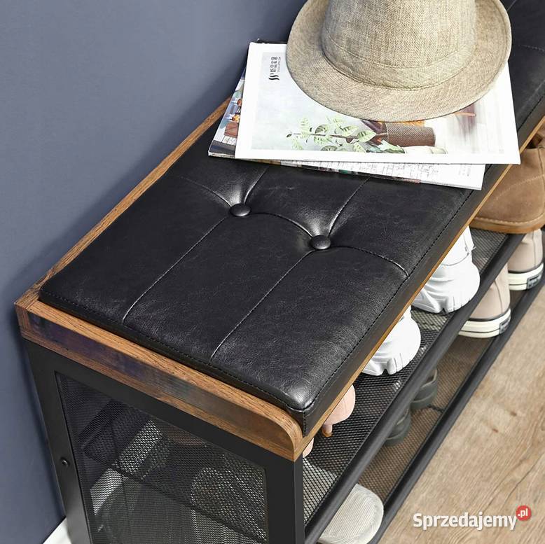 Szafka na buty 80x30 siedzisko czarna LOFT do Pozostałe Choroszcz