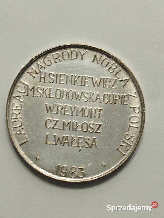 Medal Lech Wałęsa Pokojowa Nagroda Nobla 1983r Bydgoszcz sprzedam