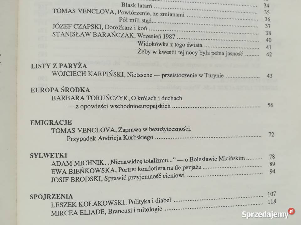 Zeszyty literackie wybór z lat 80 tych numer Gdańsk