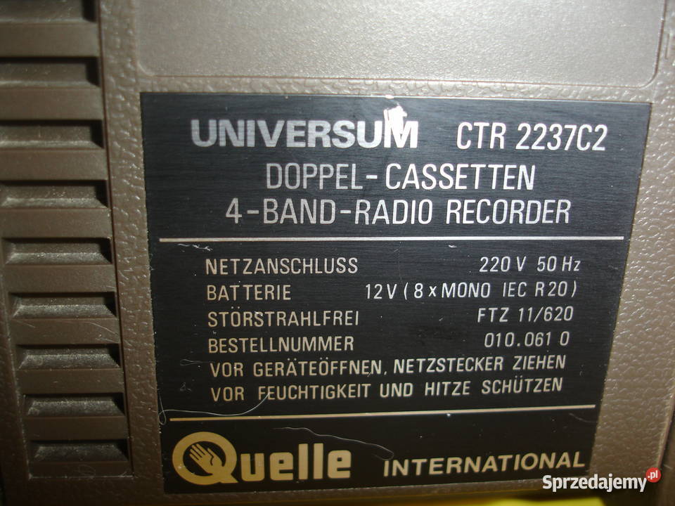 Radiomagnetofon UNIVERSUM CTR2237C2 lubuskie Zielona Góra