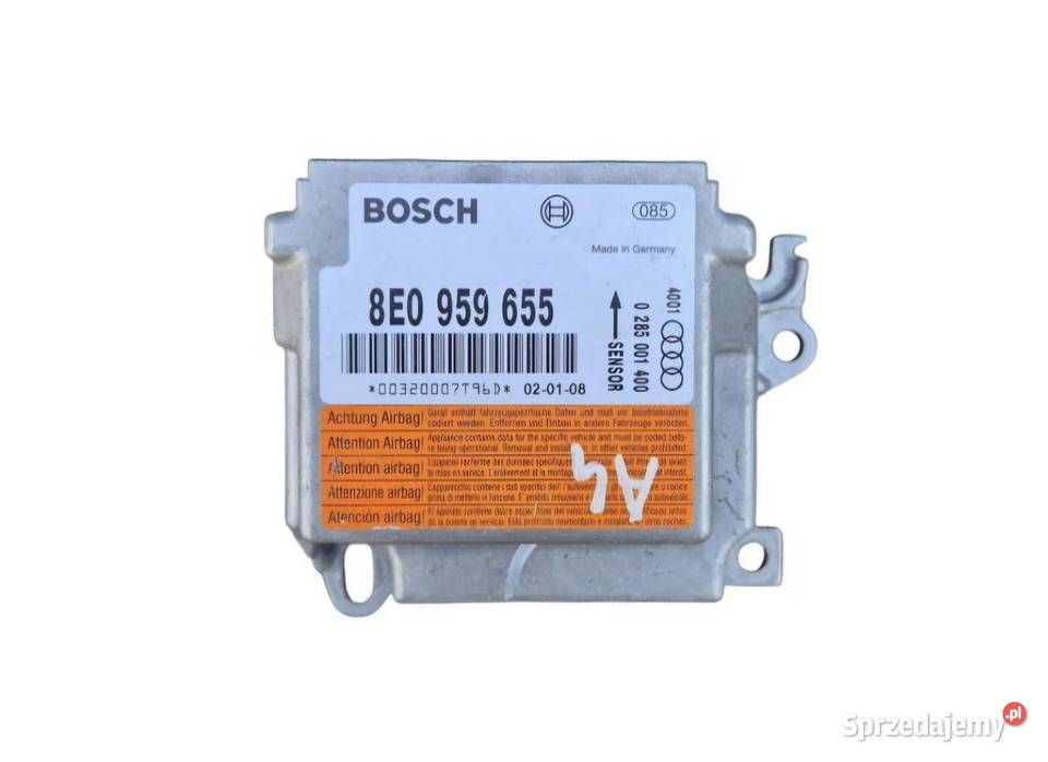 MODUŁ PODUSZEK AIRBAG AUDI A4 B6 8E0959655 Komputery Działoszyce