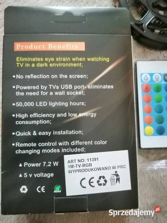sprzedam taśma LED RGB zasilana z USB z pilotem Chorzów