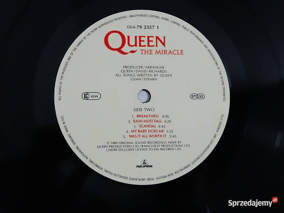QUEEN The Miracle Winyl LP Oryginał 1989 Stan EX Biłgoraj