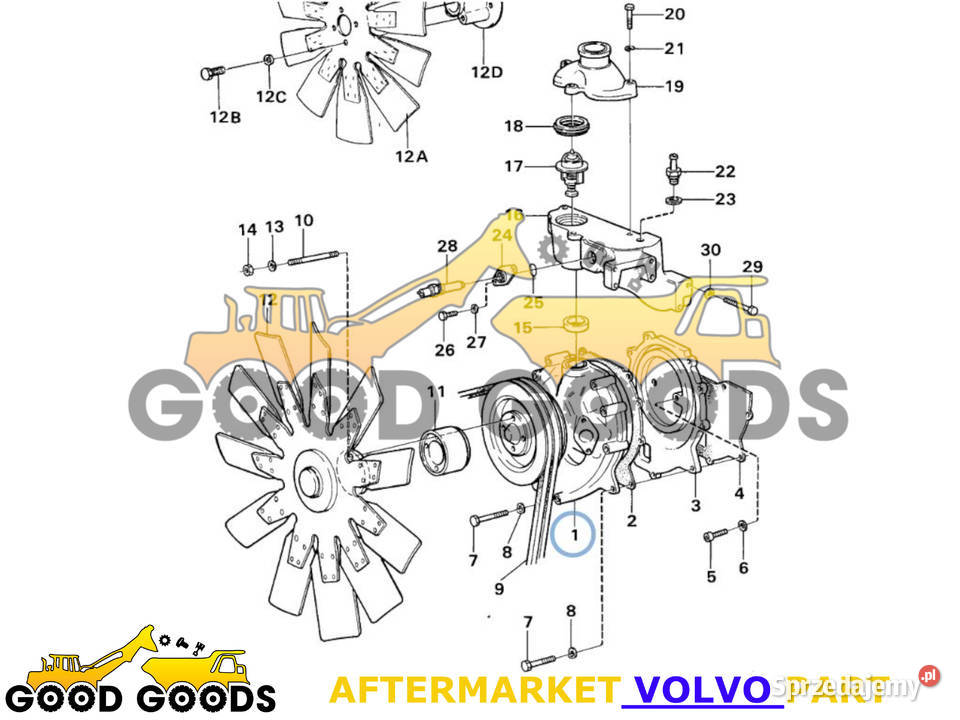 VOLVO POMPA WODY TD60A TD60B 875653 4774718 Części do maszyn budowlanych mazowieckie