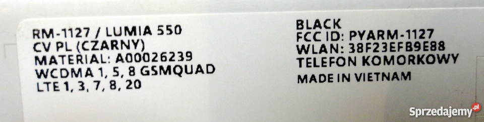 Microsoft Lumia 550 LTE GW Nowy Lombard Kościan