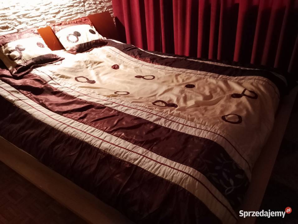 CUDNA narzuta 220x240 2 poszewki beż bordo WYS Łapy