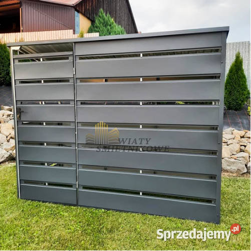 Wiata śmietnikowa 25x1m antracyt Schowek Sprzedaż Nowogard