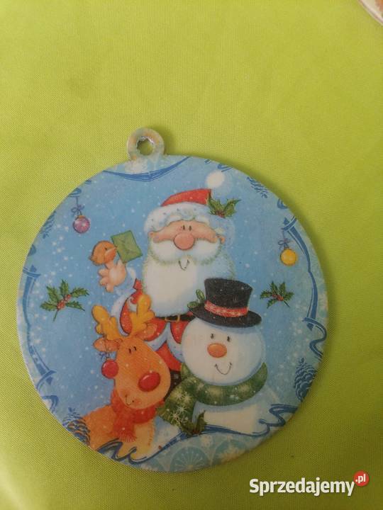 zawieszka święta bałwanek 12 drewniana mazowieckie Sierpc