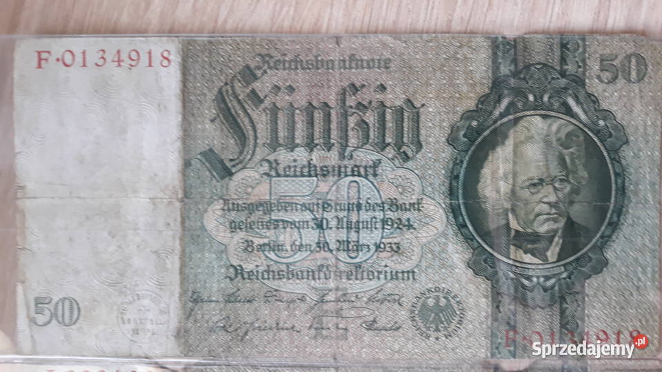 50 Marek Niemcy 1933 r seria FJZ Konin sprzedam