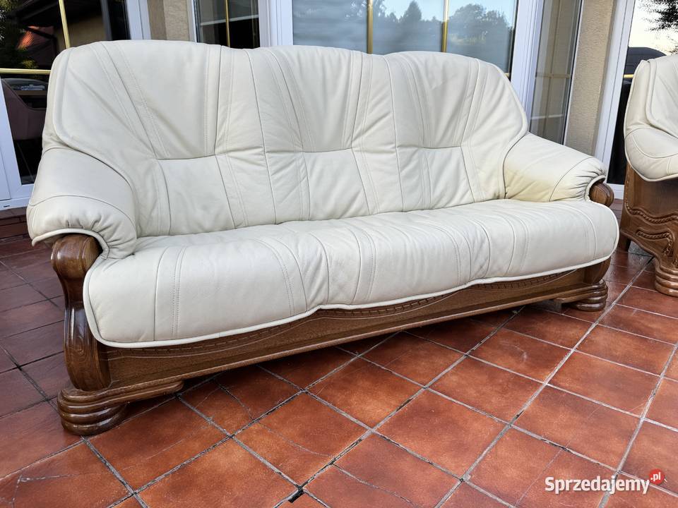 Zestaw mebli skórzanych wypoczynek skóra fotele Meble do salonu Sulbiny