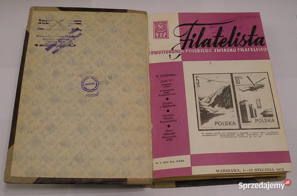 DWUTYGODNIK FILATELISTYKA 1976 ROCZNIK OPRAWIONY łódzkie Łódź